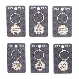 **ASTD MULTI 36** Metal Pet Collar Pendant 6 Designs in CDU