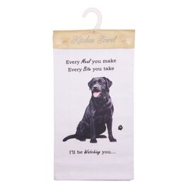 **MULTI 6** E&S Pets Black Labrador Tea Towel