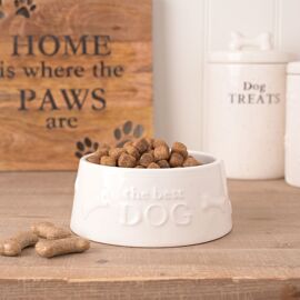 Best of Breed Paw Prints Small Dog Bowl - "The Best Dog"
