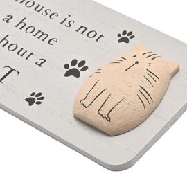 **MULTI 3** Best Of Breed Plaque - A House Is Not A Home Without A Cat
