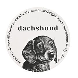 Best of Breed Ceramic Round Coaster - Dachshund