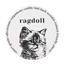 Best of Breed Ceramic Round Coaster - Ragdoll Cat