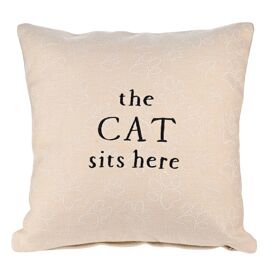 Best of Breed 'The Cat Sits Here' Cushion
