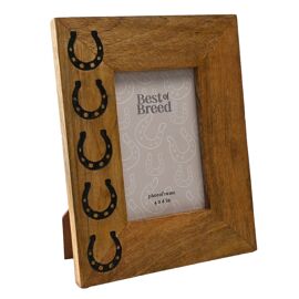 **MULTI 2** Best of Breed Mango Wood Horseshoe Icon Photo Frame 4" x 6"