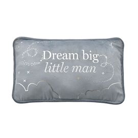 Bambino Rectangle Velvet Cushion "Little Man" 33cm