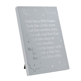 Bambino Wooden Standing Plaque "Little Boy" 18x13cm