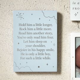 Bambino Wooden Standing Plaque "Little Boy" 18x13cm