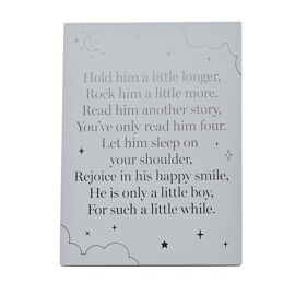Bambino Wooden Standing Plaque "Little Boy" 18x13cm
