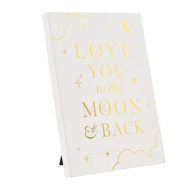 Bambino Wooden Standing Plaque "Moon & Back" 21x15cm