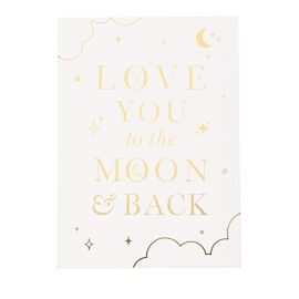 Bambino Wooden Standing Plaque "Moon & Back" 21x15cm