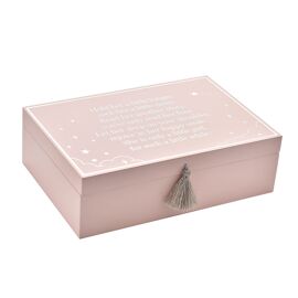 Bambino Wooden Keepsake Box Pink