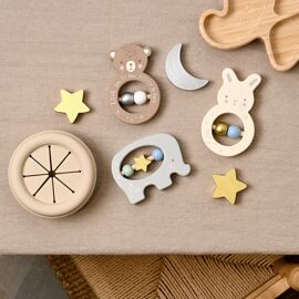 **ASTD MULTI 6** Bambino Wooden Animal Rattles