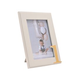 Bambino 1st Birthday Resin  Photo Frame Gold 4" x 6"