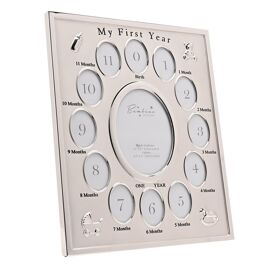 Bambino Silver Plated My First Year Frame - 12 Photo's