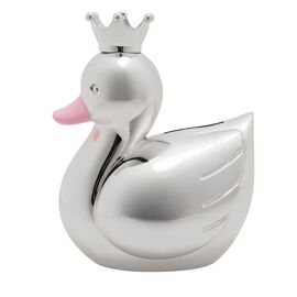 Bambino Silver Plated Money Box - Swan