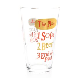 Brightside King of the Sofa Beer Glass