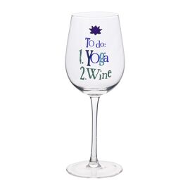 Brightside Wine Glass To Do 1. Yoga 2. Wine