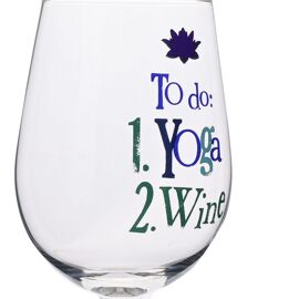 Brightside Wine Glass To Do 1. Yoga 2. Wine
