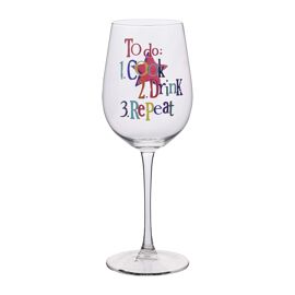 Brightside Wine Glass Cook Drink Repeat