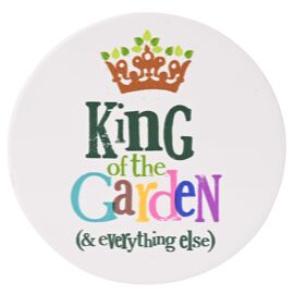 Brightside Ceramic Round Coaster - King of the Garden