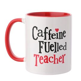 Brightside Red Inside Mug 11oz - Caffeine Fuelled Teacher