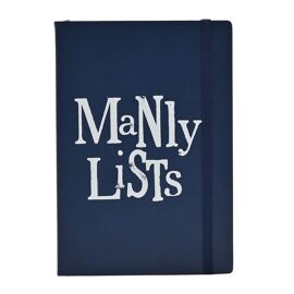 Brightside Navy PU Notebook - Manly Lists