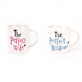 Brightside Set of 2 Mugs The Perfect Wife Perfect Husband