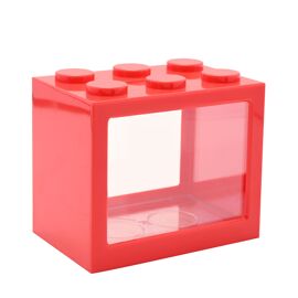 Bank Blox Personalisable Money Box with Full Alphabet Sticker Sheet - Red