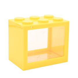 Bank Blox Personalisable Money Box with Full Alphabet Sticker Sheet - Yellow