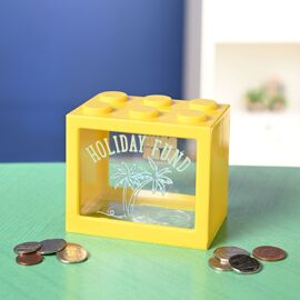 Bank Blox Yellow Money Box - Holiday Fund