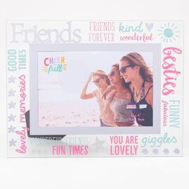 Cheerfull Glass Photo Frame 3D Word 6" x 4" - Friends
