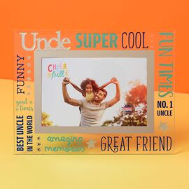 Cheerfull Glass Photo Frame 3D Word 6" x 4" - Uncle