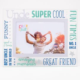Cheerfull Glass Photo Frame 3D Word 6" x 4" - Uncle