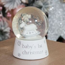 Bambino Resin Snowglobe Waterball Baby''s 1st Christmas