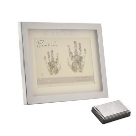Bambino Silver col. Hand Print Frame  Me & My Brother 7"x5"