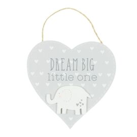 **MULTI 3** 'Petit Cheri' Heart Plaque "Dream Big"