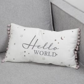 Bambino Linen Cushion Hello World