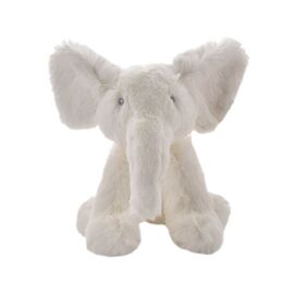 Bambino White Plush Elephant Medium 18cm