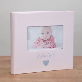 **MULTI 6** Baby Album with Front Aperture Pink 4" x 6"