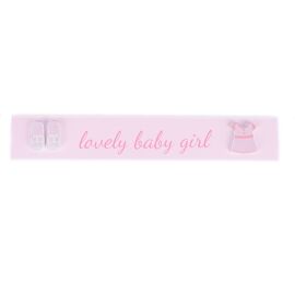 **MULTI 6** Hello Baby Mini Plaque 'Lovely Baby Girl'