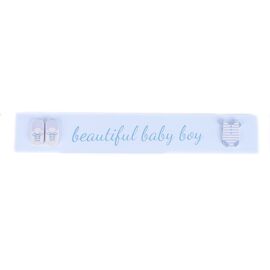 **MULTI 6** Hello Baby Mini Plaque 'Beautiful Baby Boy'
