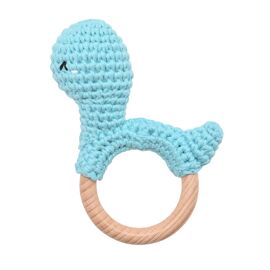 Petit Cheri Crochet Dinosaur Rattle - Diplodocus