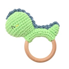 Petit Cheri Crochet Dinosaur Rattle - T-Rex
