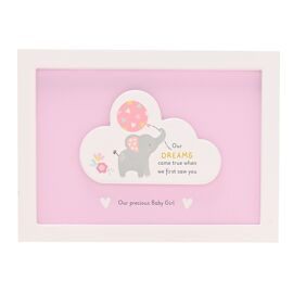 Hello Baby Framed Cloud Plaque - Girl Dream