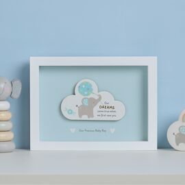Hello Baby Framed Cloud Plaque - Boy Dream