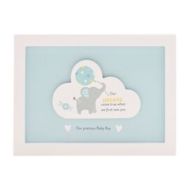 Hello Baby Framed Cloud Plaque - Boy Dream