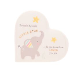 Hello Baby Ceramic Mantel Heart - Little Star