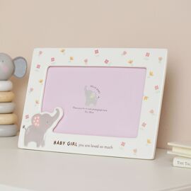 Hello Baby Ceramic Frame - Girl