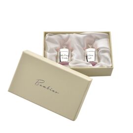 Bambino Silverplated First Tooth & Curl Set - Pink