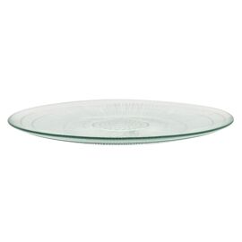 Recycled Glass Ribbed DIinner Plate Clear 28cm